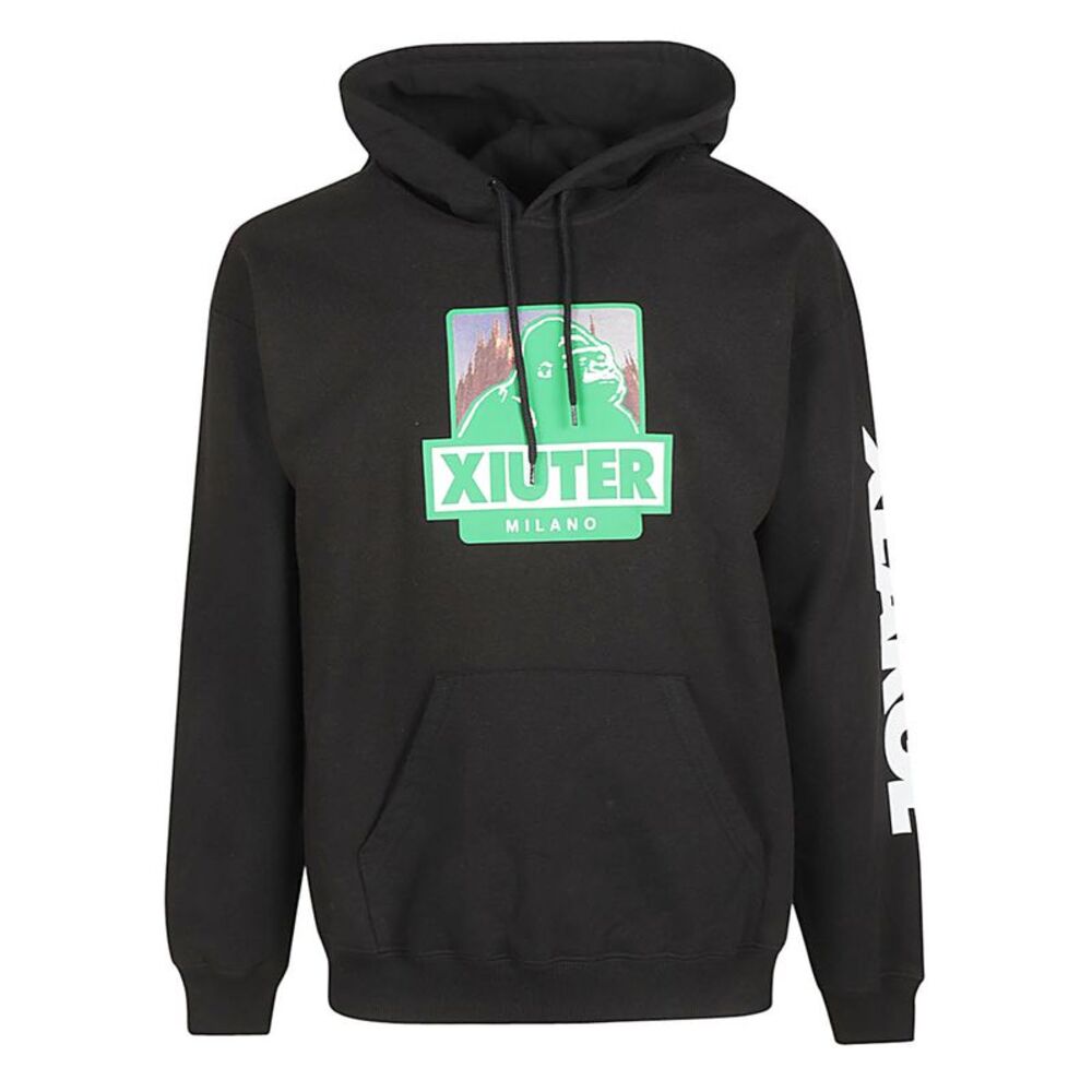 Iuter Men's Printed Cotton Hoodie